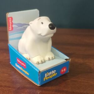 Fisher-Price Little People White Polar Bear Figure